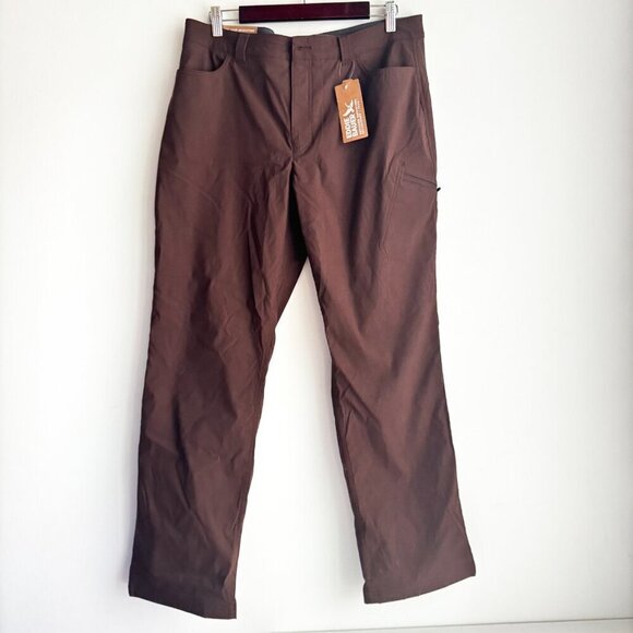 Eddie Bauer Brown Nylon Rainier Lined Pant 14 - Picture 3 of 9